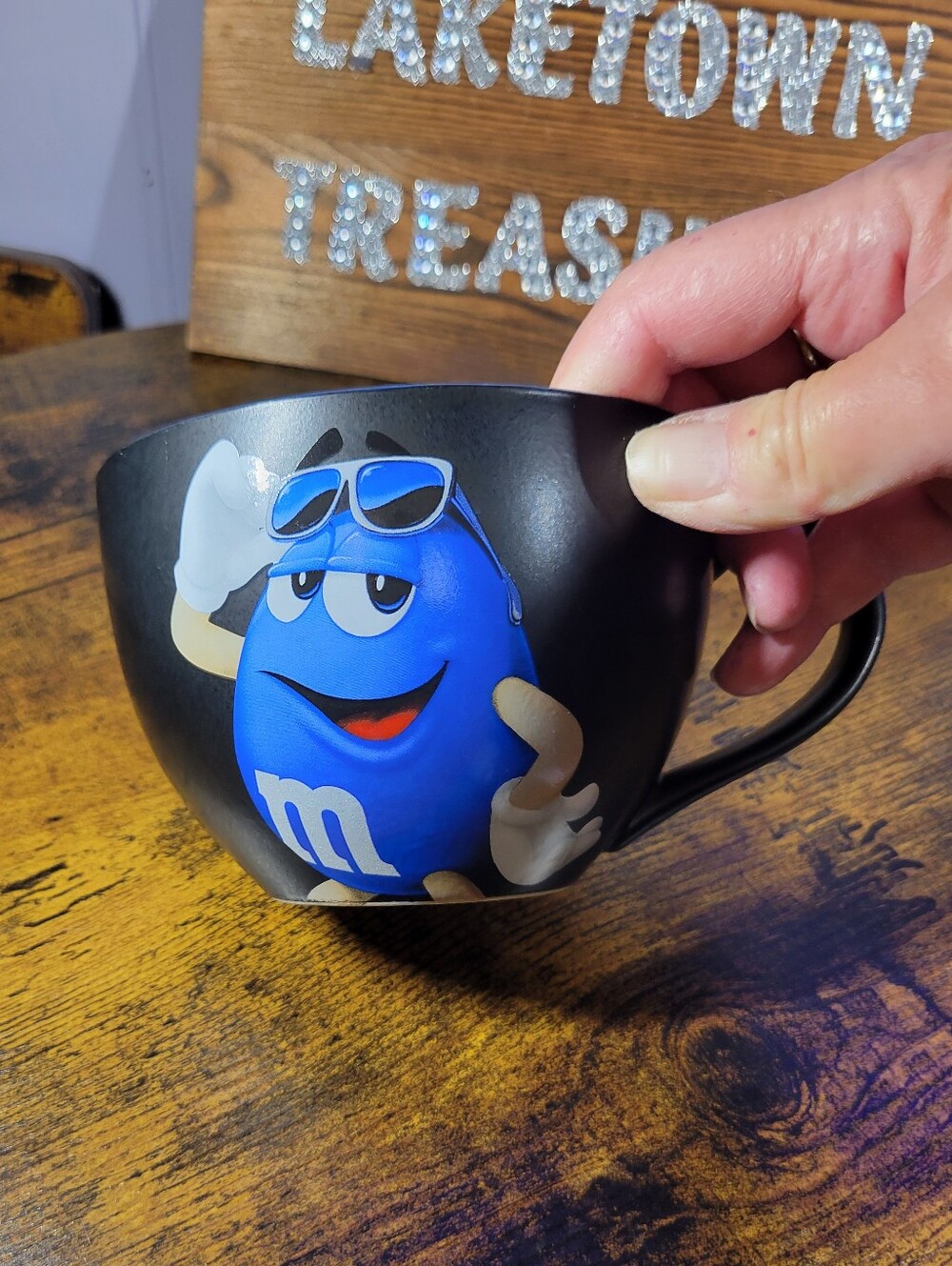 Blue M&M Character Ceramic large Mug - Picture 5 of 12